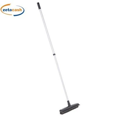 SCOPA TELESCOPICA GRIGIA IN GOMMA CON MANICO ACCIAIO