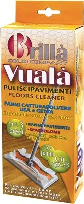 ATTREZZO PULISCIPAVIMENTI CON 20 PANNI