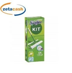 KIT COMPLETO DI SCOPA CATTURA POVERE CON PANNI SWIFFER