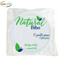 PIATTI PIANI BIODEGRADABILI 15 PEZZI