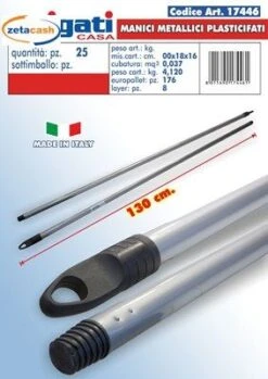 MANICO METALLO PLASTIFICATO 130 CM