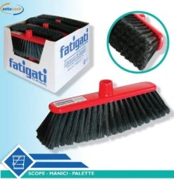 SCOPA ANTONELLA CON SETOLE NERE 27 X 10 CM