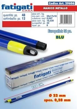 MANICO IN METALLO BLU CM 130