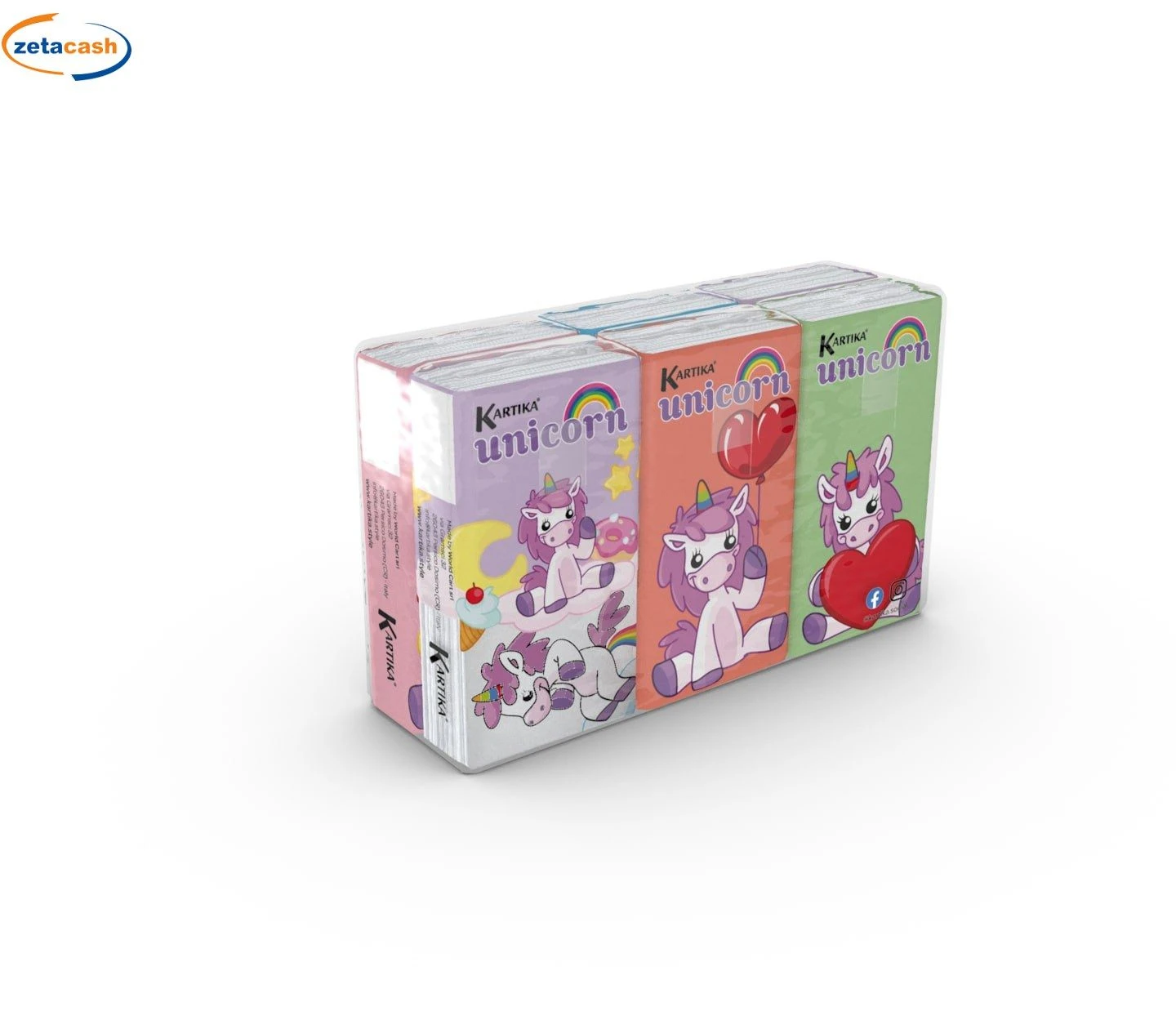 FAZZOLETTI IN CARTA UNICORNO 6 PACCHI