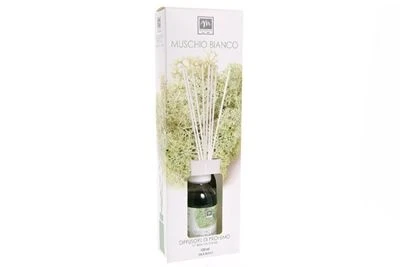 DIFFUSORE DI ESSENZA AL MUSCHIO BIANCO CON BACCHETTI 125 ML
