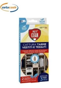 PRETTY CLEAN CATTURA TARME VESTITI E TESSUTI 2 PZ