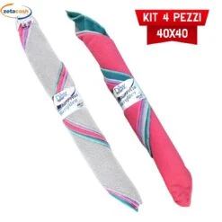 PANNI IN MICROFIBRA DESY 4 PEZZI CM. 40X40