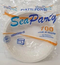 PIATTO FONDO 25 PZ POLIPROPILENE BIANCO L700 PER MICROONDE